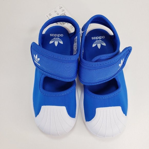 NWT Adidas Superstar 360 Unisex Toddler Sandals Shoes 8.5K Blue/White EF7415 - Picture 6 of 9